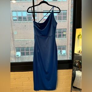 one shoulder blue dress from Windsor. Size large.